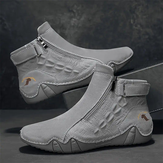 Shark - Botines de Piel Ergonómicos con Atado por Cremallera