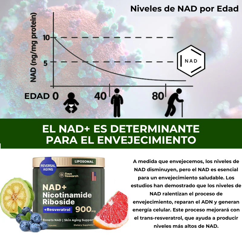 ActiveLife® NAD+ de Alta Pureza – La Revolución Anti-Envejecimiento OFERTA 2X1