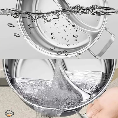 1pc Olla caliente de acero inoxidable de doble compartimento