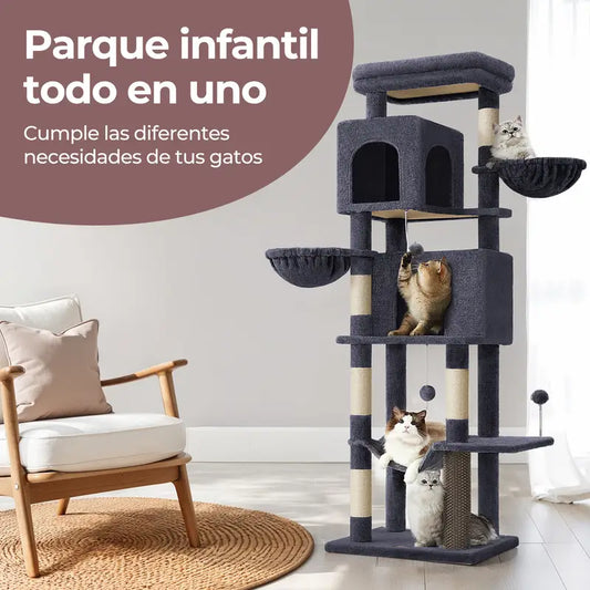 Árbol para Gatos de 175 cm, Torre Multinivel