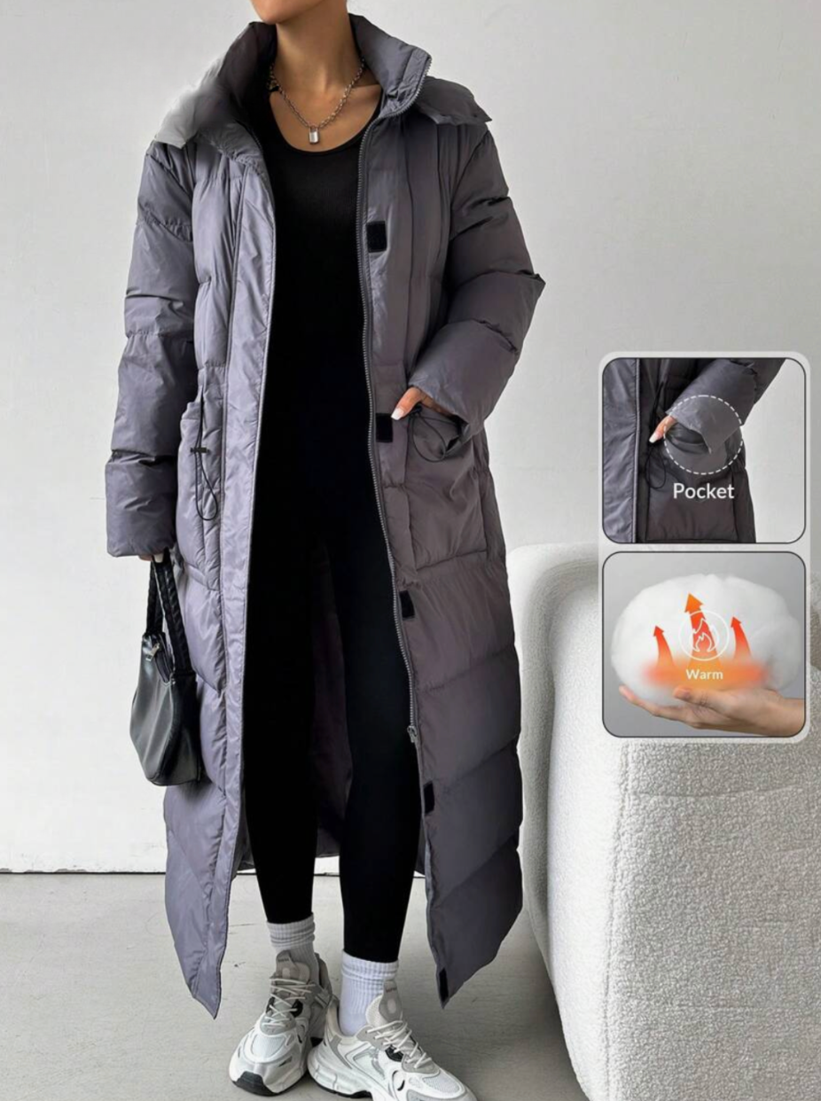 Atiko - Remera  larga con capucha casual de manga larga para mujer en invierno