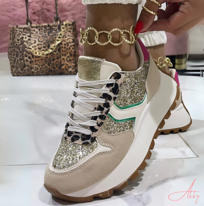 Abby - Zapatillas Ergonómicas con Detalles Glitter
