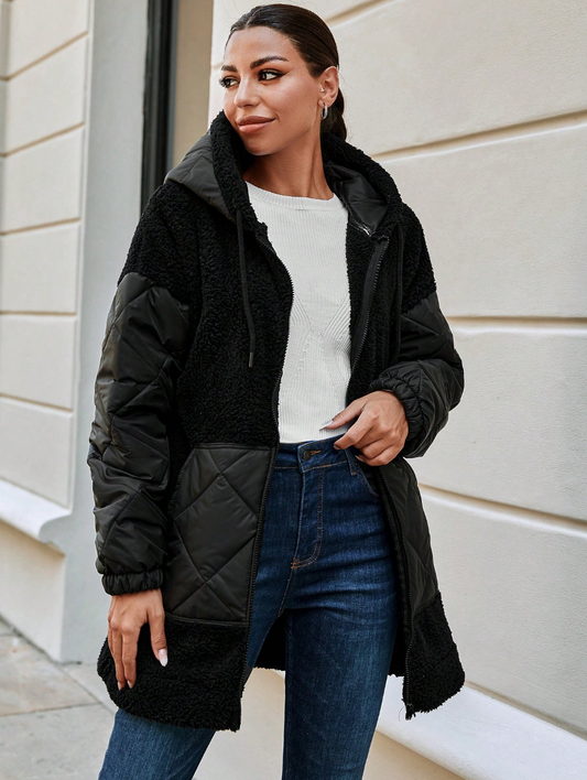 Puffy - Chaqueta Larga de Borrego