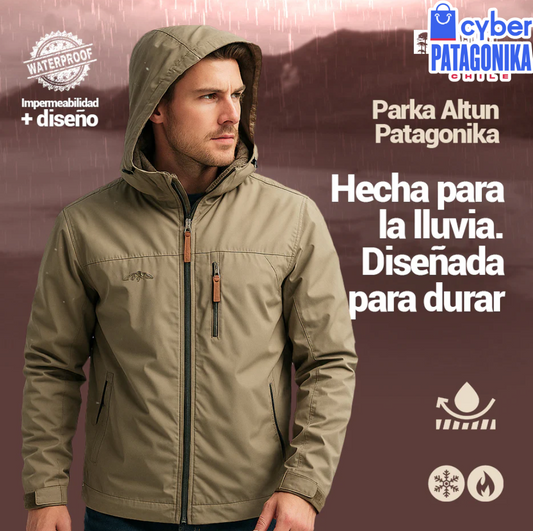 Yanev - Remera Impermeable con Capucha y Bolsillos