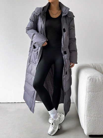 Atiko - Remera  larga con capucha casual de manga larga para mujer en invierno