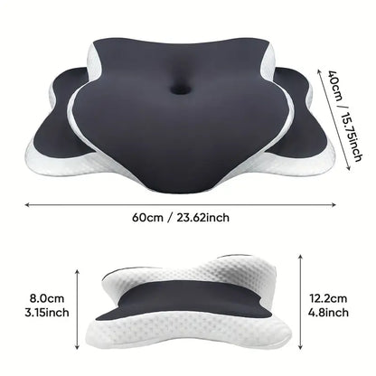 Almohada de espuma viscoelástica ergonómica para el cuello para un sueño cómodo