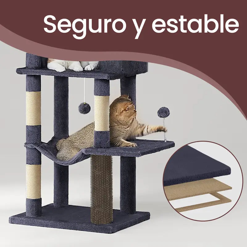 Árbol para Gatos de 175 cm, Torre Multinivel